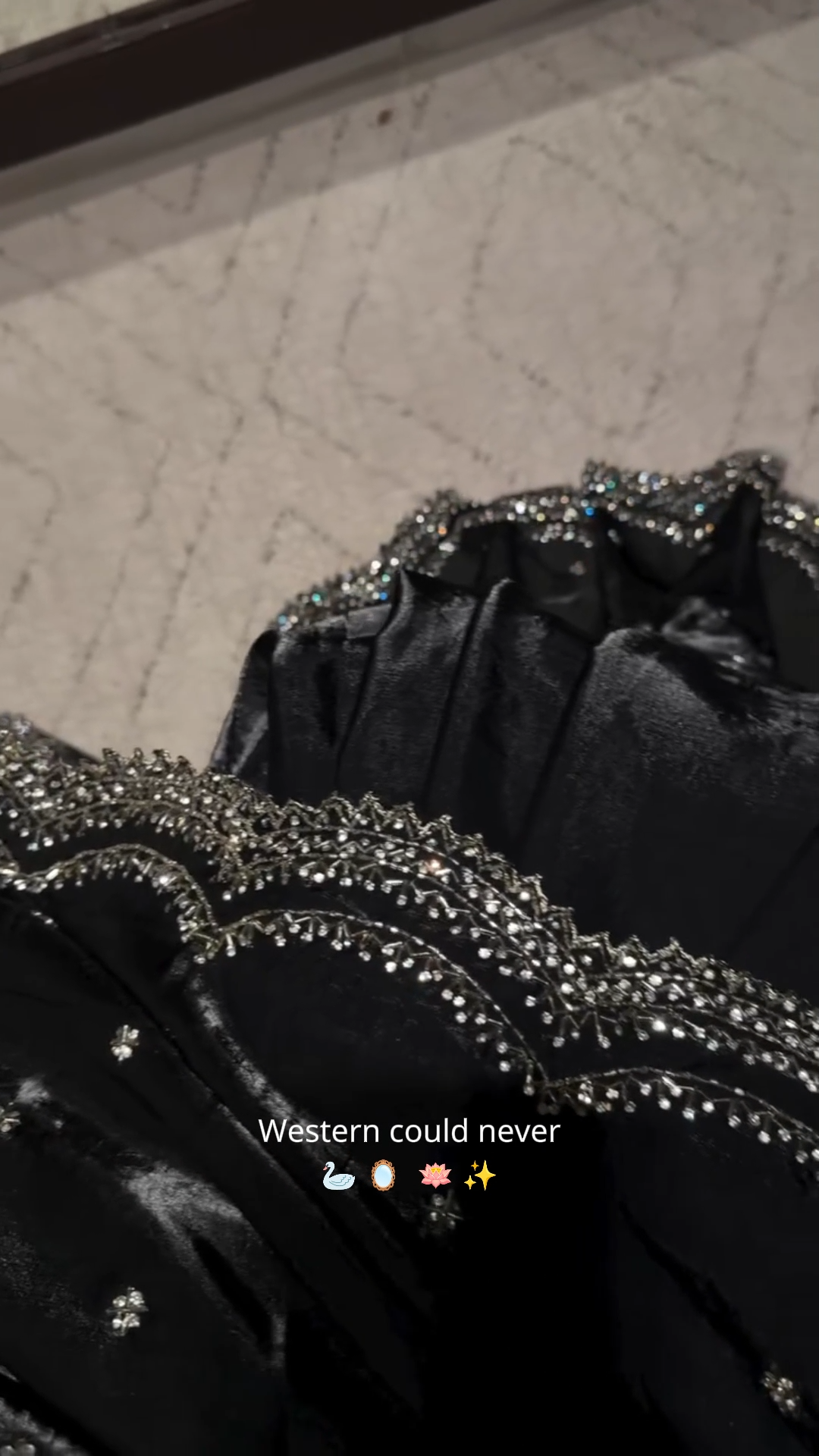 Black Satin Silk Designer Saree