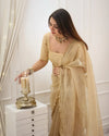 Golden Jimmy Choo Ready to Wear Saree