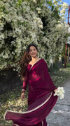 Wine Jimmy Choo Ready to Wear Saree